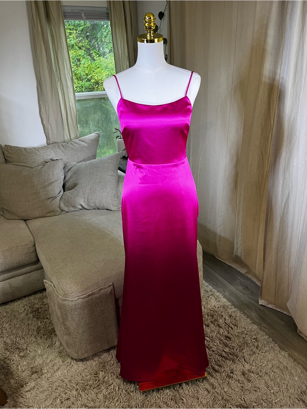 Gianni Bini Juniors Gown Magenta Medium